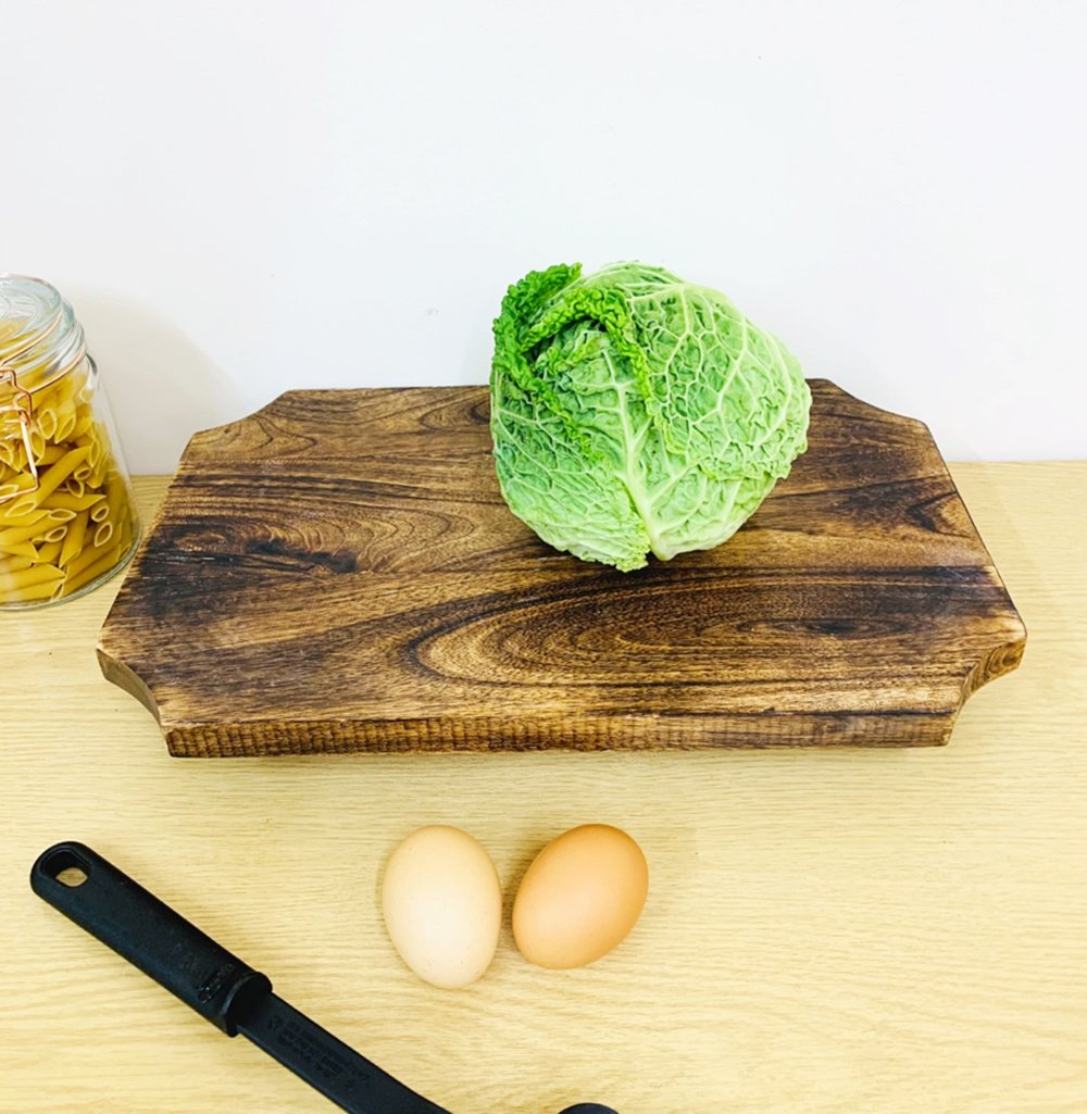 Wooden Distressed Chopping Board On Legs 39cm Willow and Wine