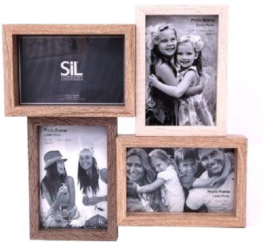 Wooden Quad Photo Frame 31cm Willow and Wine